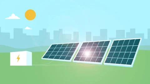 Wind Stations and solar panels Stock Footage 273716799