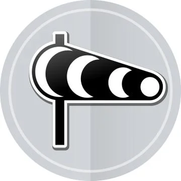 Wind sticker icon Stock Illustration