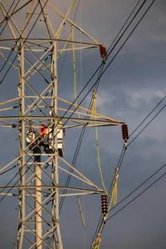 Wind Storm Repairs Stock Photos