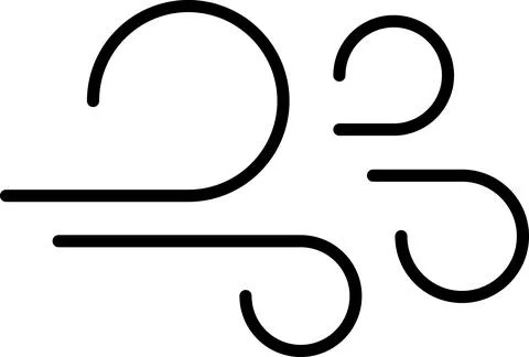 Wind stroke icon set isolated on transparent background vector illustration. Air Stock Illustration