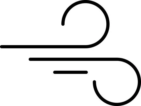 Wind stroke icon set isolated on transparent background vector illustration. Air Stock Illustration