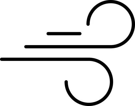 Wind stroke icon set isolated on transparent background vector illustration. Air Stock Illustration