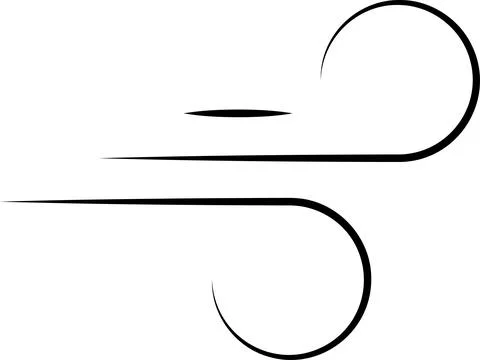 Wind stroke icon set isolated on transparent background vector illustration. Air Stock Illustration