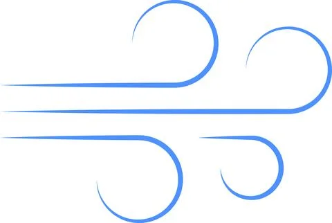 Wind stroke icon set isolated on transparent background vector illustration. Air Stock Illustration