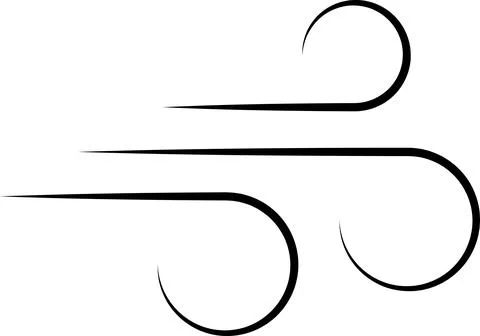 Wind stroke icon set isolated on transparent background vector illustration. Air Stock Illustration