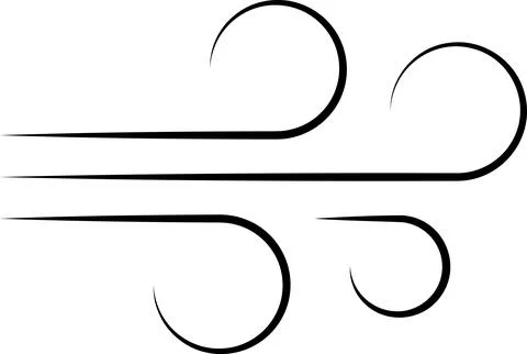 Wind stroke icon set isolated on transparent background vector illustration. Air Stock Illustration