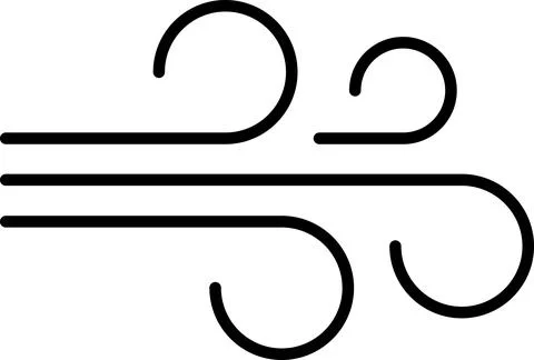 Wind stroke icon set isolated on transparent background vector illustration. Air Stock Illustration