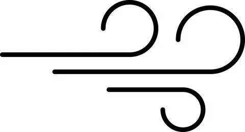 Wind stroke icon set isolated on transparent background vector illustration. Air Stock Illustration