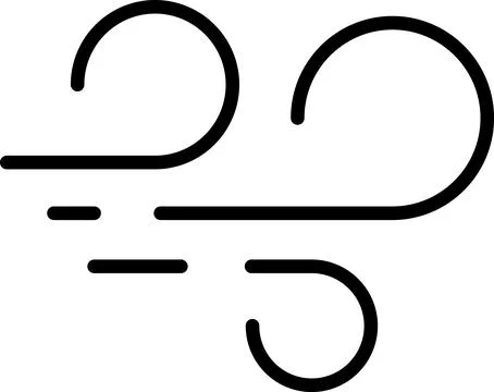 Wind stroke icon set isolated on transparent background vector illustration. Air Stock Illustration