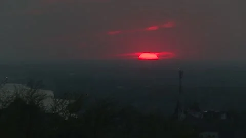 Wind In Sunset Timelapse Video stock 141056248