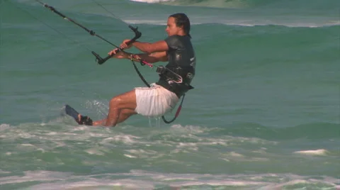 Wind surf away Stock Footage 1065189