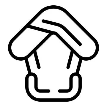 Wind surfer icon outline vector. Kite board イラスト素材