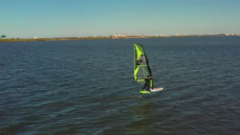 Wind Surfer Indian River 库存影片 155179095