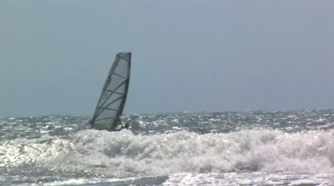 Wind surfer- nice ride Stock Footage 8575115