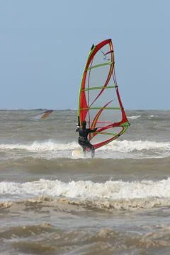 A wind surfer Stock Photos