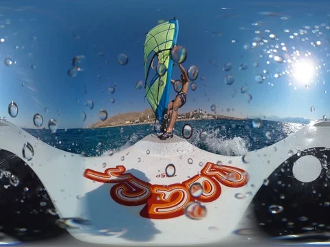 Wind surfer vr 360 Stock Footage 78904000