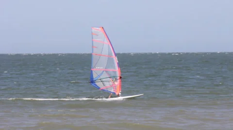 Wind Surfing On The Atlantic Ocean Stock Footage 37727163