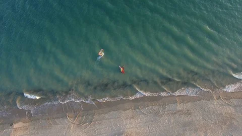 Wind surfing at the beach Stock Footage 94211080