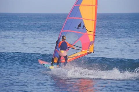 Wind Surfing in CA Stock Photos