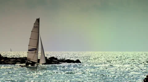 Wind Surfing Stock Footage 22578298
