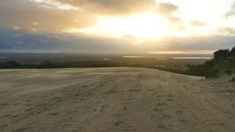 Wind Sweeping Across Sand Dunes Stock Footage 108485693