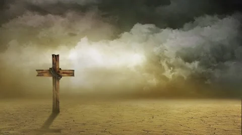 Wind Swept Cross Stock Footage 47214297