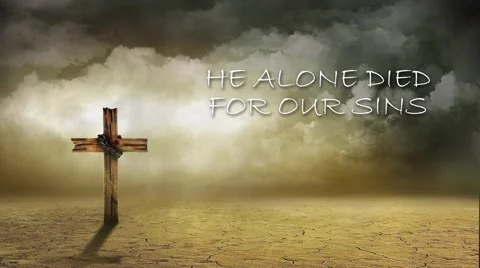 Wind Swept Cross with text Stock Footage 47214109