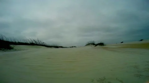 Wind Swept Sandy Beach - St. Augustine FL Stock Footage 45141304