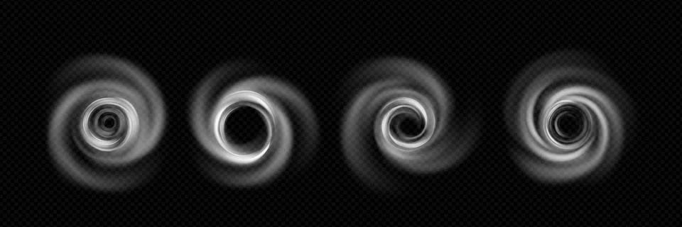 Wind swirl vortex collection イラスト素材