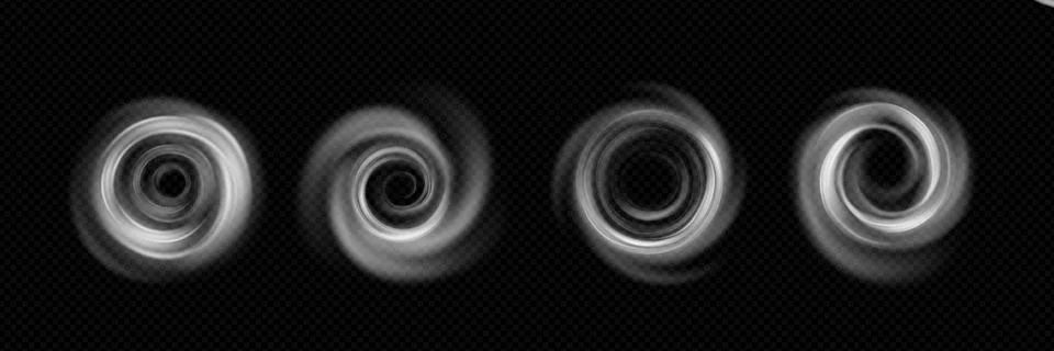 Wind swirl vortex effects with circular motion Stockillustratie