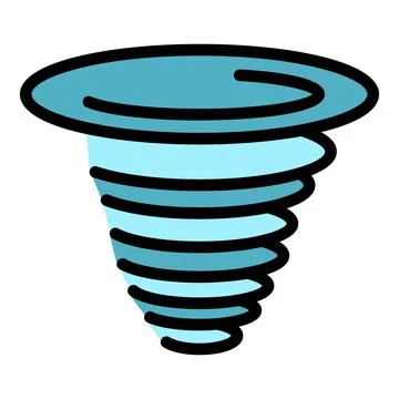 Wind tornado icon color outline vector Stock Illustration