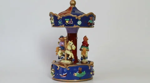 Wind up Toy Carousel Stock Footage 6499835