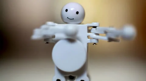 Wind-up toy "Dancing Robot" Stock Footage 22947672