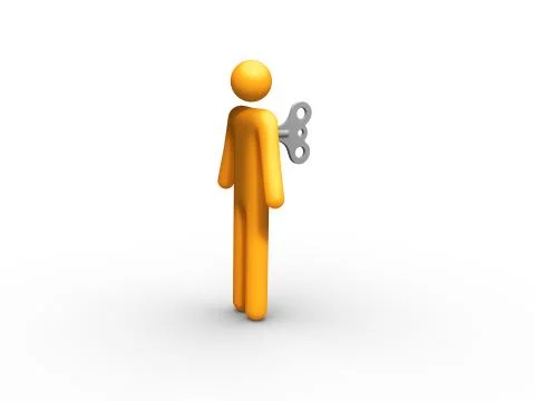 Wind up toy Illustrazione stock