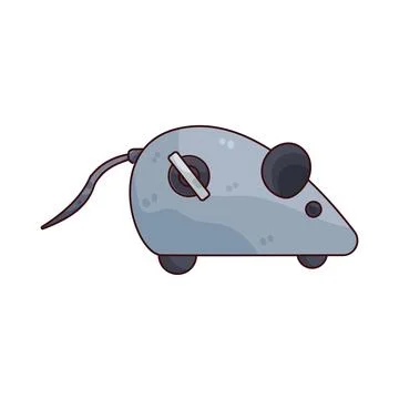 Wind-up toy mouse illustration イラスト素材