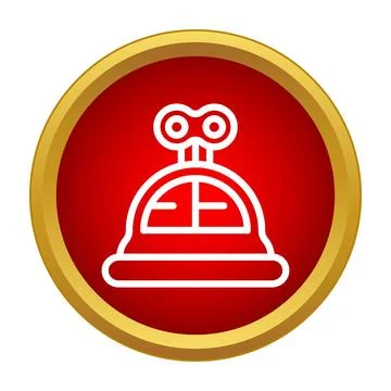 Wind up toy robot mechanism abstract icon Stock Illustration