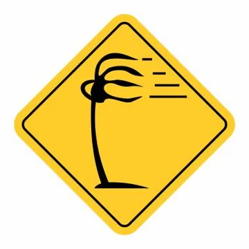 Wind traffic sign Stock Illustration