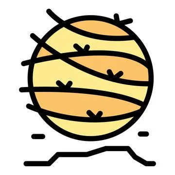Wind tumbleweed icon vector flat 库存插图
