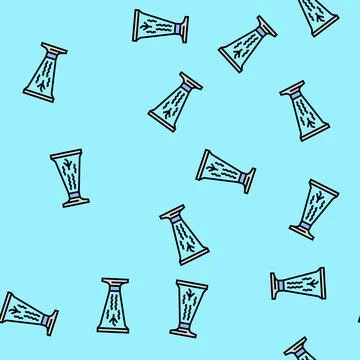 Wind tunnel aeronautical engineer vector seamless pattern Stock Illustration