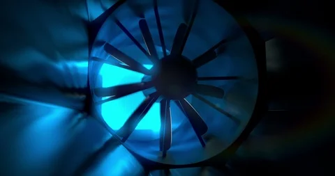 Wind Tunnel closeup in slow motion, looping animation Video stock 105528996