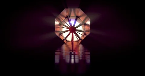 Wind Tunnel in slow motion in volume light, looping animation Stock Footage 106765929