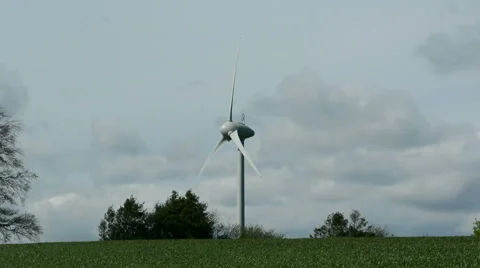 Wind Turbine (60 fps) Stock Footage 49951322