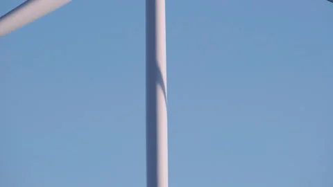 Wind Turbine Against Clear Blue Sky Stock Footage 282926161