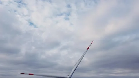 Wind Turbine Against a Dramatic Sky Stock Footage 282927103