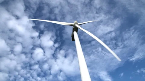 Wind Turbine against the sky Video stock 43287239