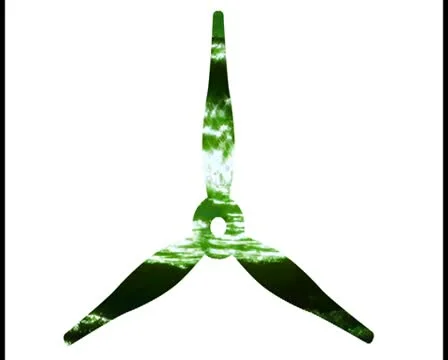 Wind turbine and ocean waves V3 - PAL Stock Footage 10749015