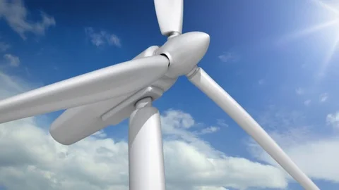 Wind turbine animation Video stock 80469670