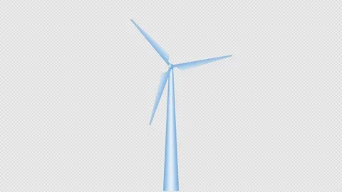 Wind turbine animation Stock Footage 288201934