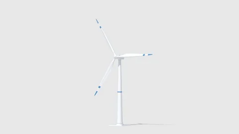Wind Turbine Animation Side View 動画素材 283383265