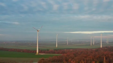 Wind Turbine Arial 스톡 동영상 168877983